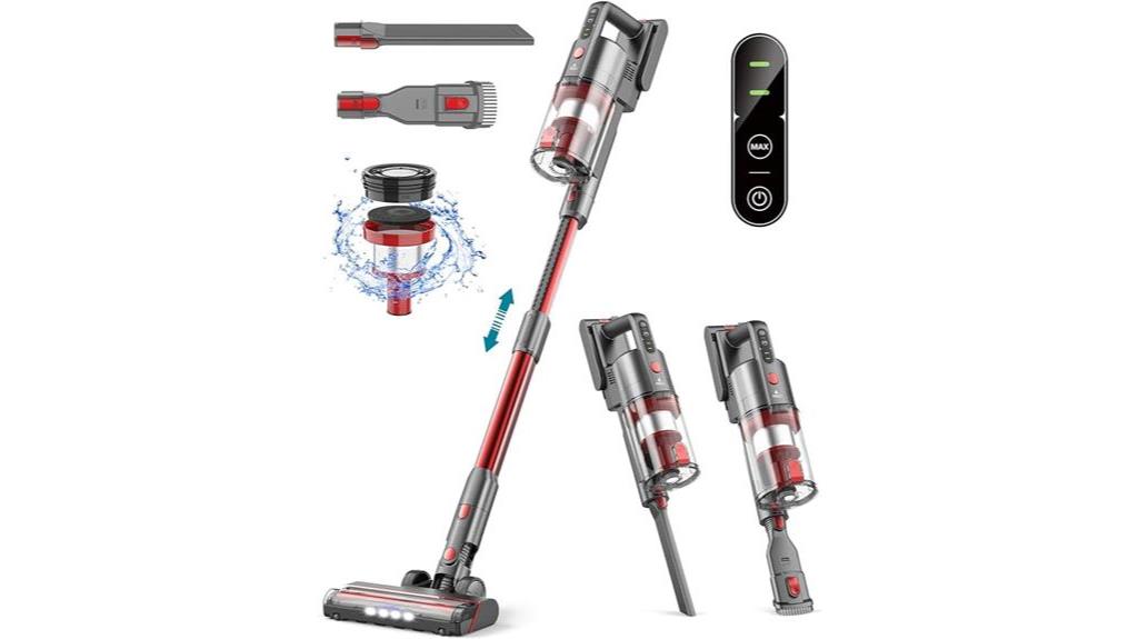 peach red cordless vacuum