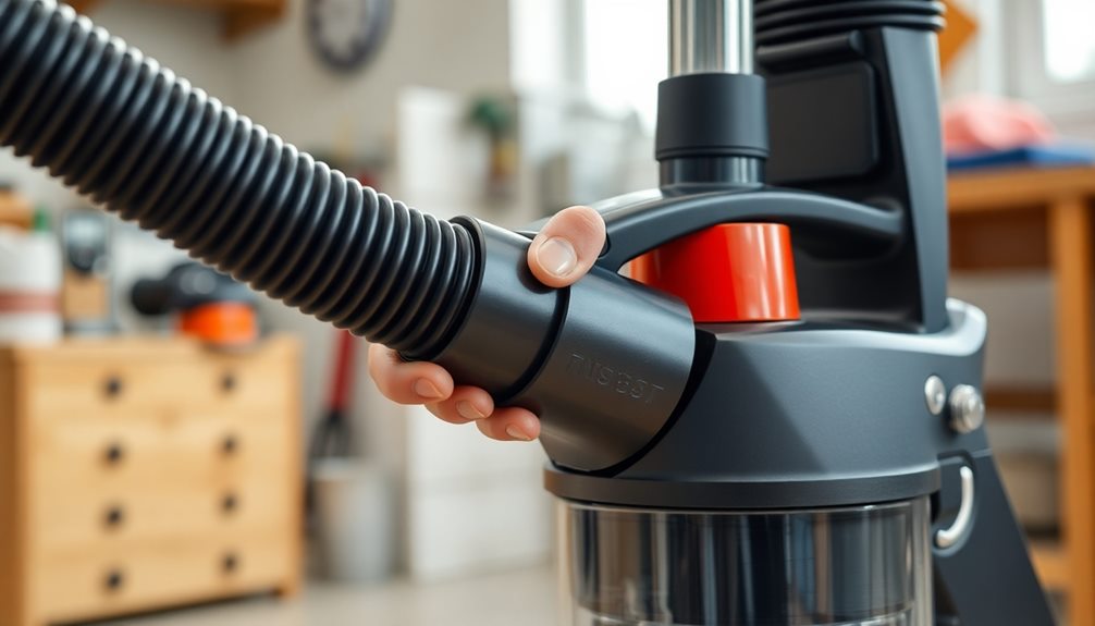 connecting the water hose
