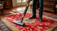 gentle rug vacuuming methods