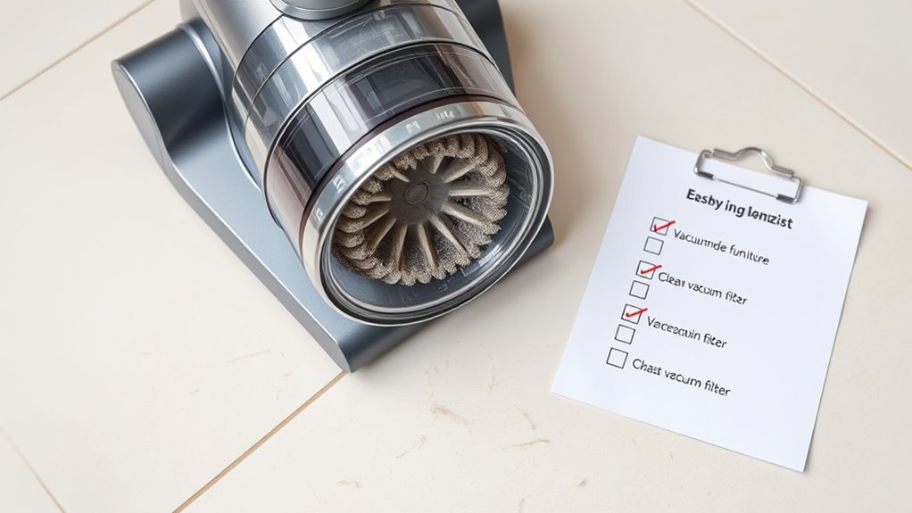 maintain vacuum for clean air