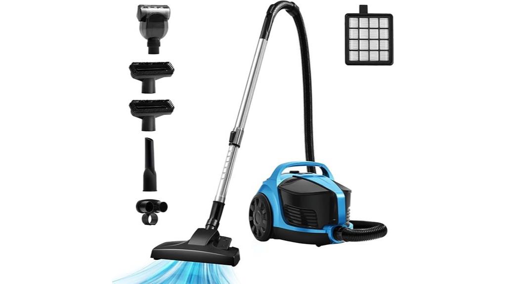 powerful bagless canister vacuum