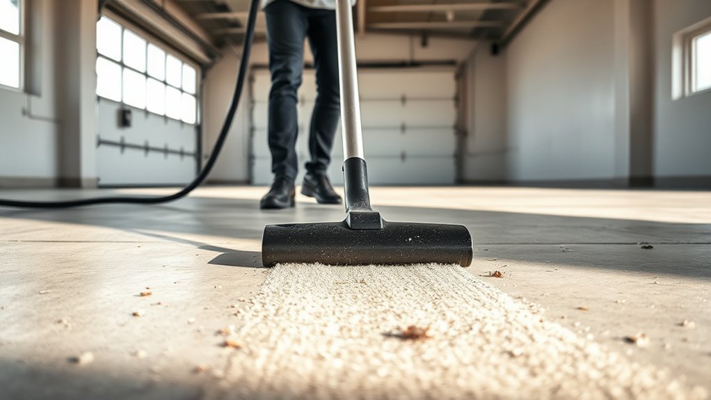 regular garage floor vacuuming