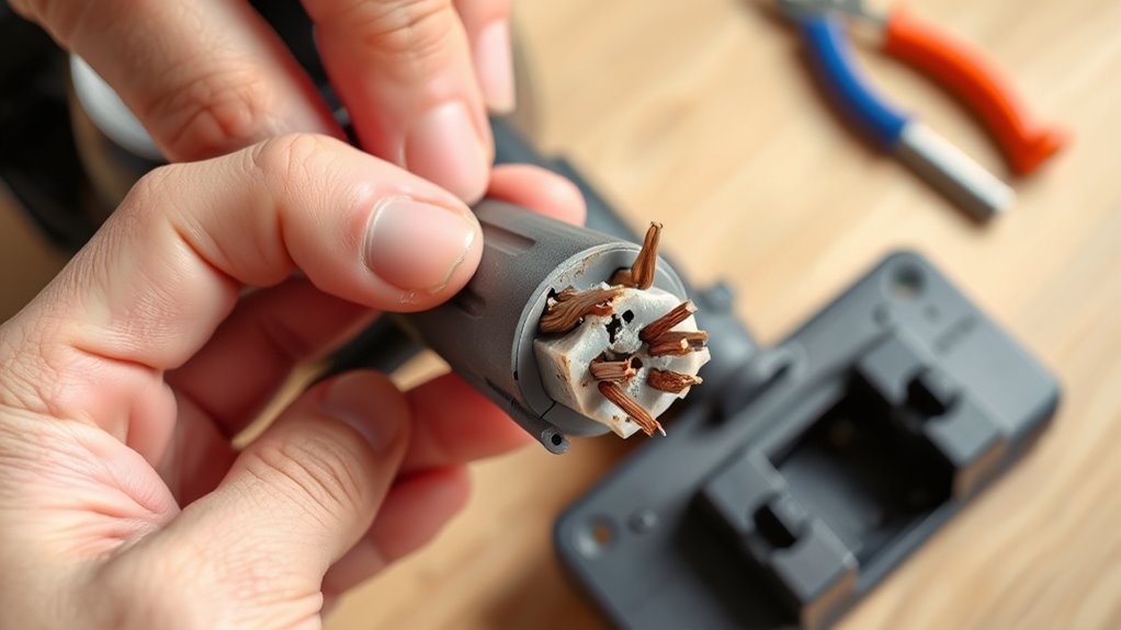 replace damaged vacuum cord safely