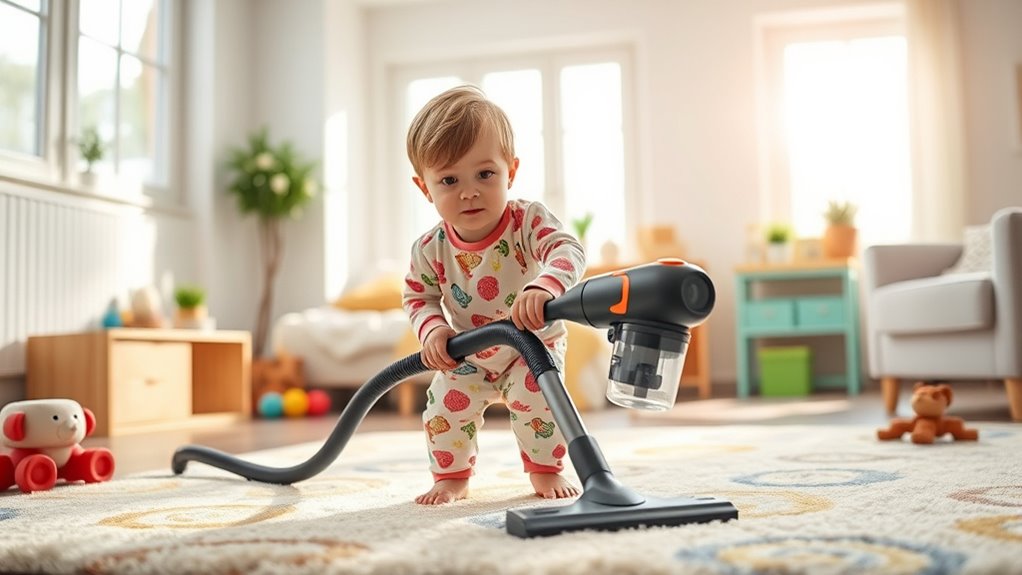 teaching kids safe vacuuming