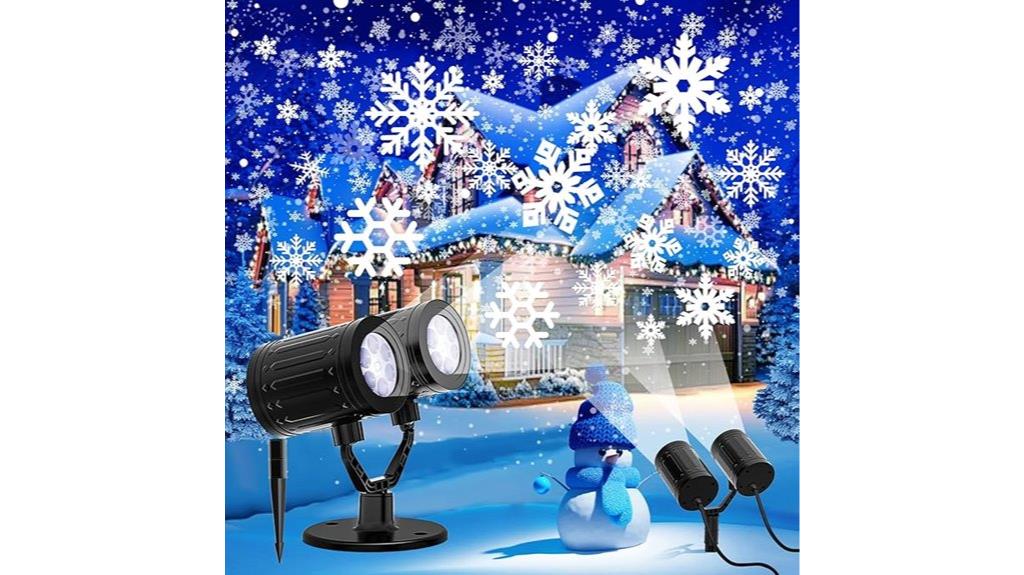 2025 double head snowflake projector