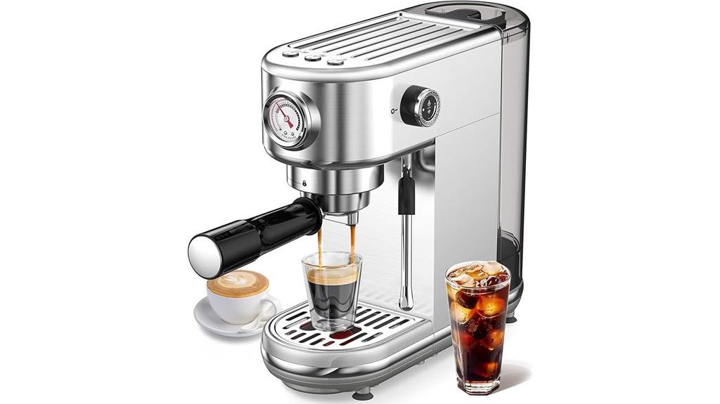 20 bar milk frother coffee maker