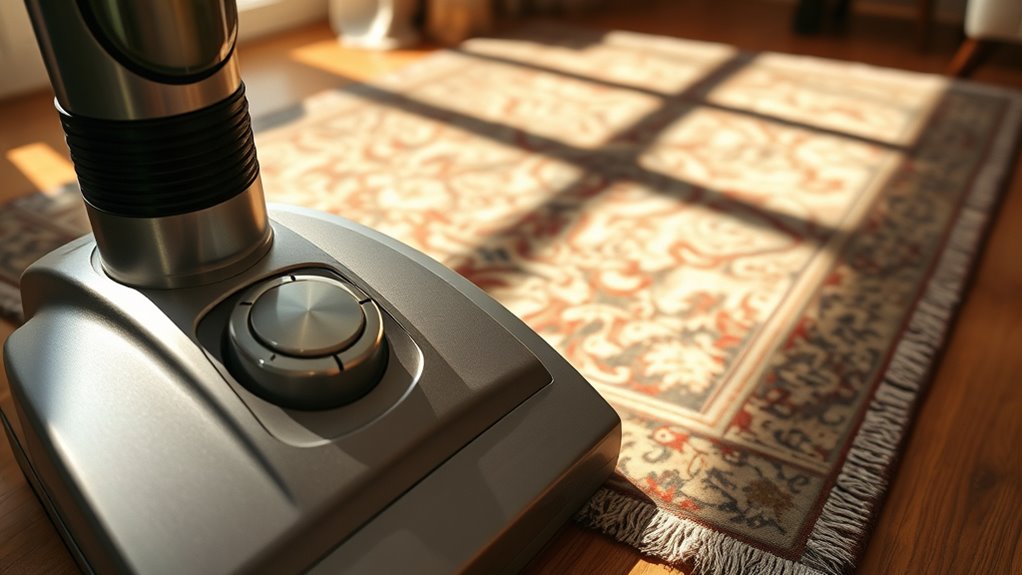 adjust vacuum suction for rugs