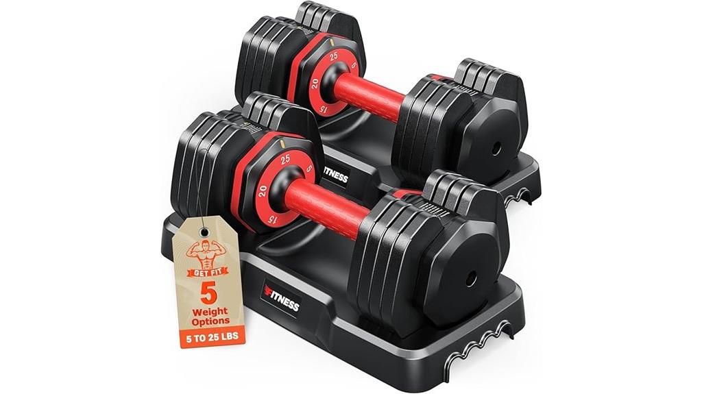 adjustable home gym dumbbells