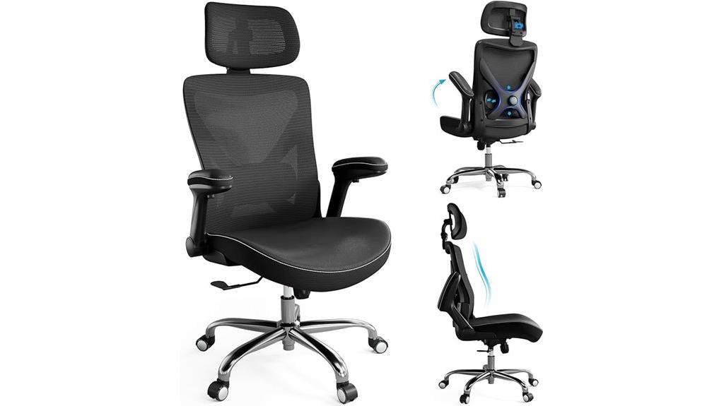 adjustable lumbar support office chair