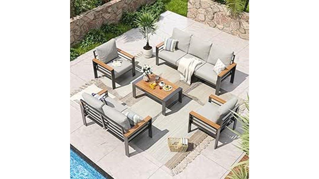 aluminum 7 seat patio