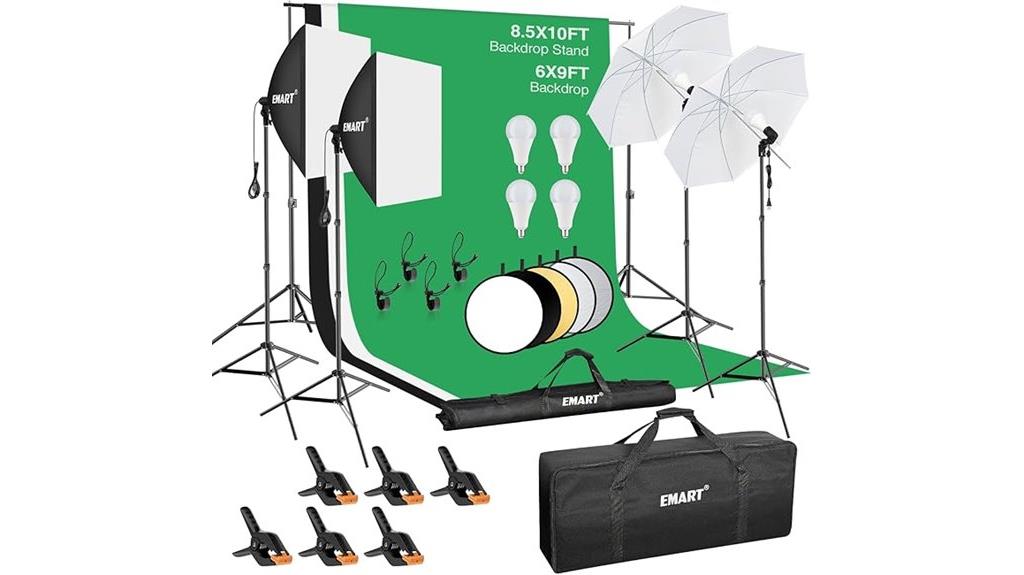 backdrop support with lighting