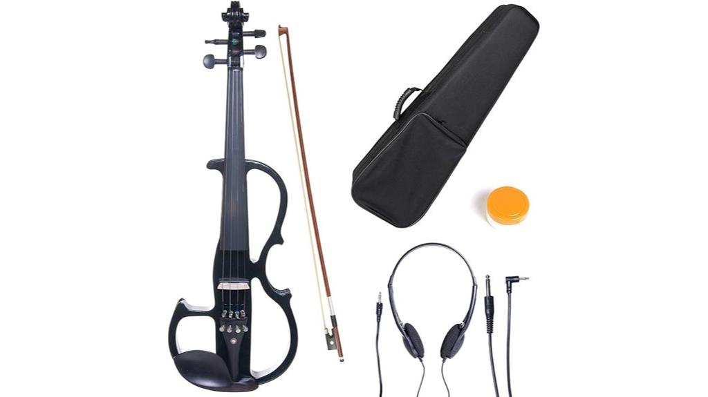 black metallic full size violin