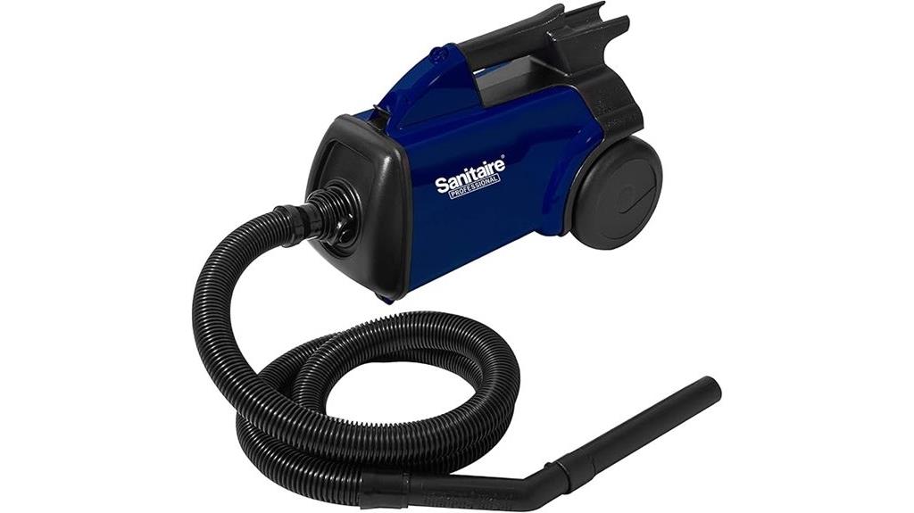 blue compact canister vacuum