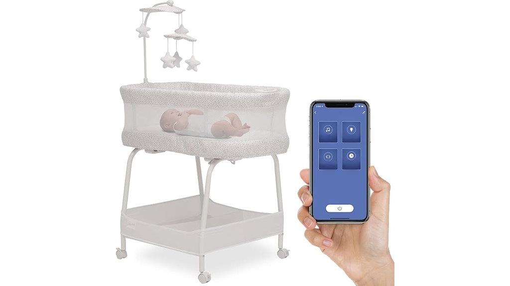 bluetooth enabled auto glide bassinet