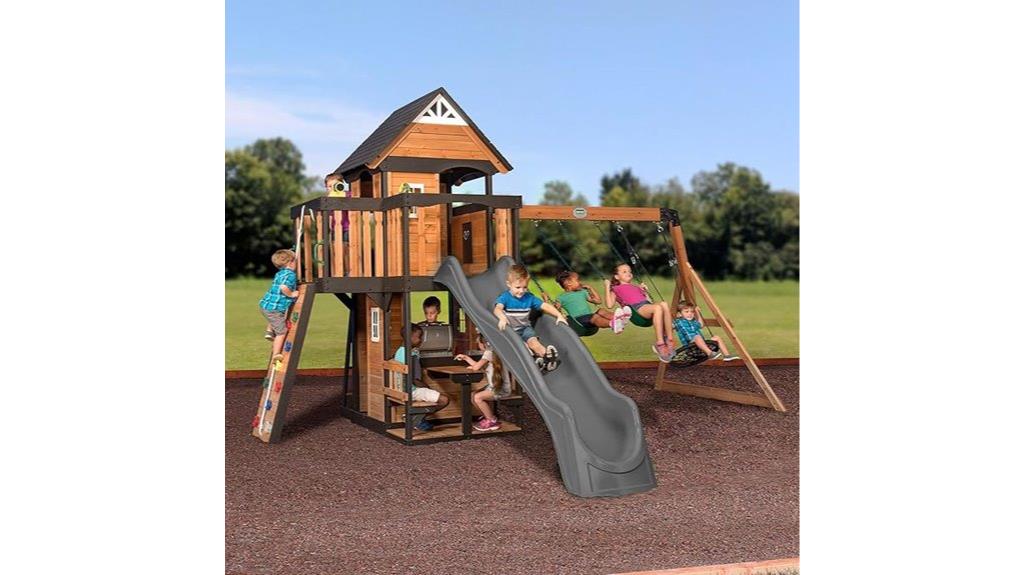 cedar wood playground set