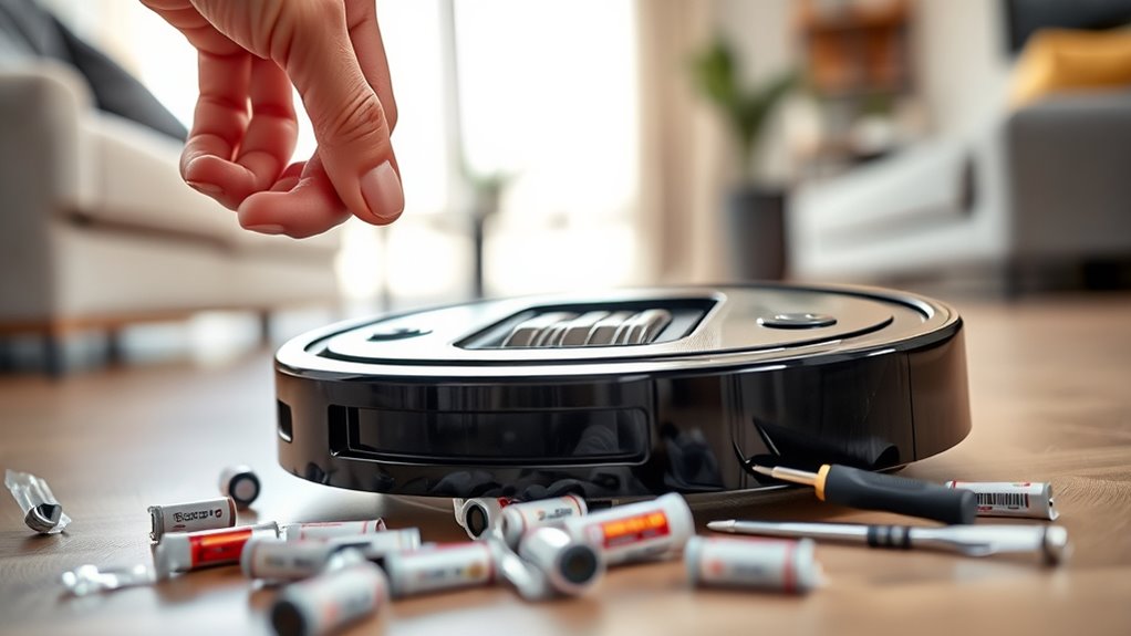 changing robot vacuum batteries