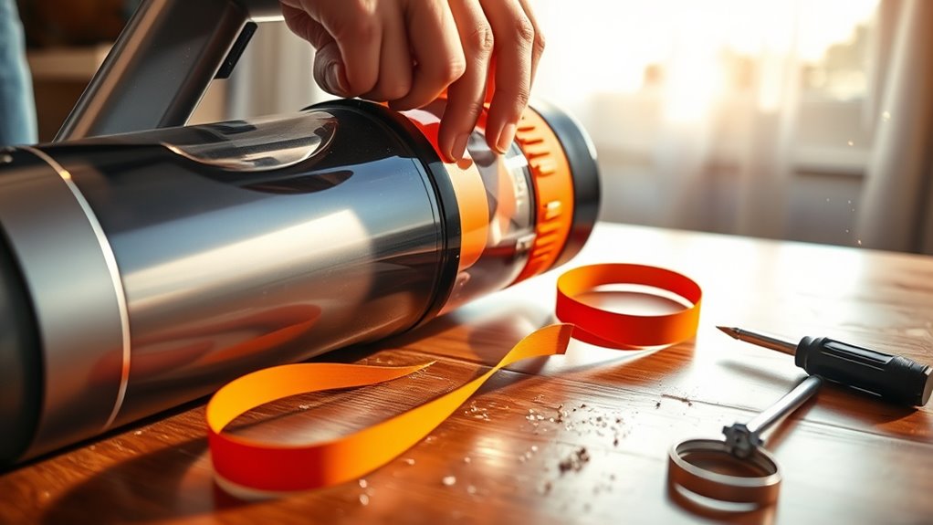 check and replace vacuum belt