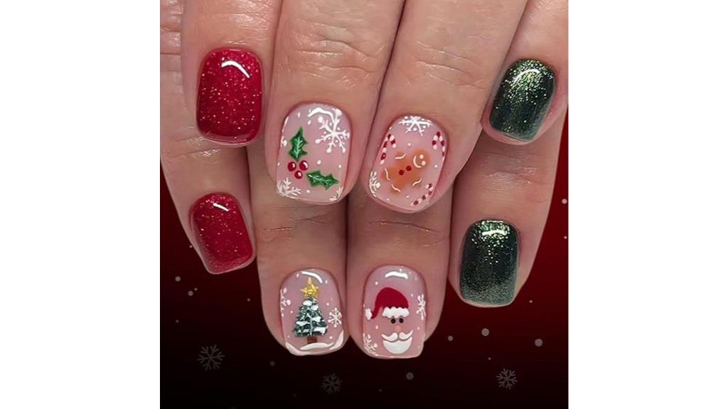 christmas snowflake nail set