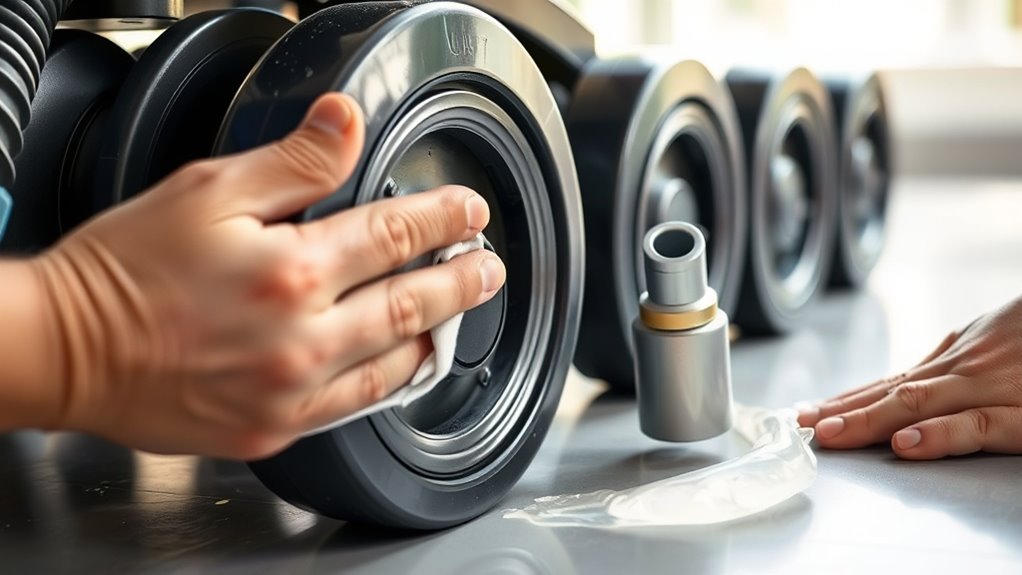 clean and lubricate wheels