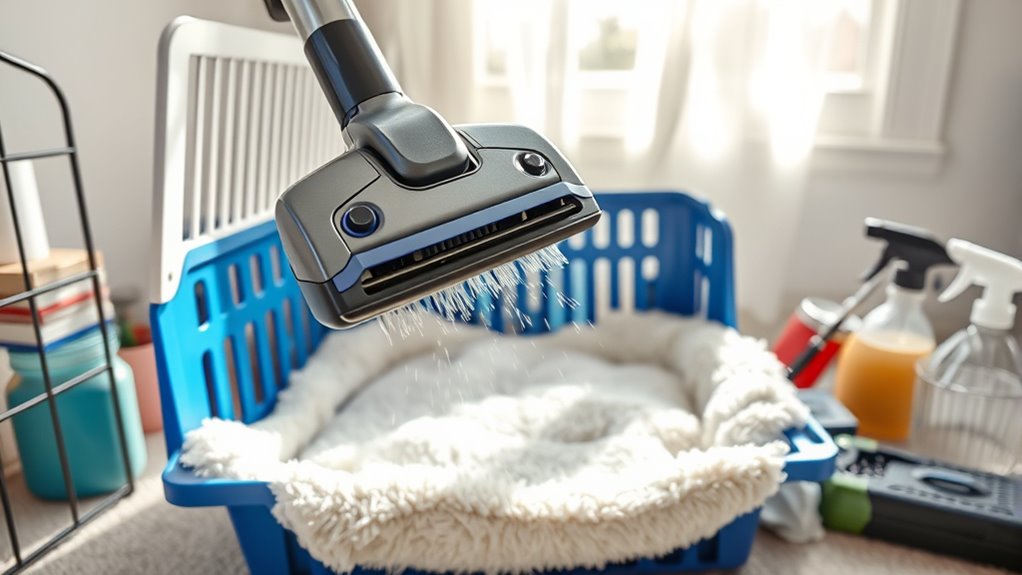 clean pet carriers regularly