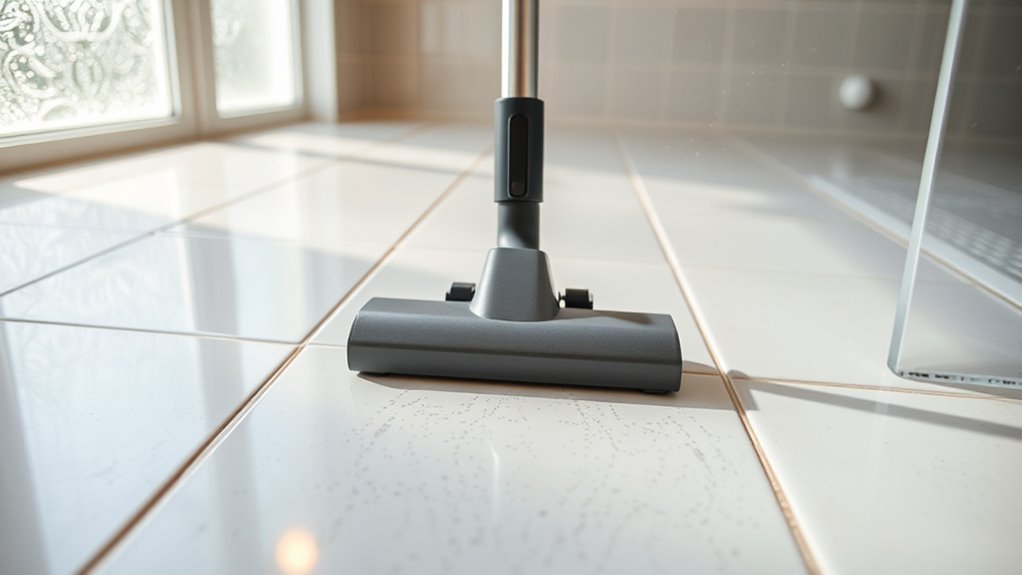 cleaning grout lines thoroughly