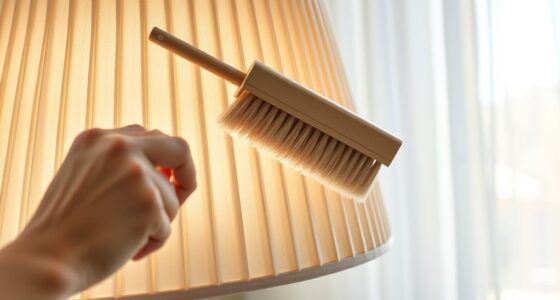 cleaning lamps and curtains