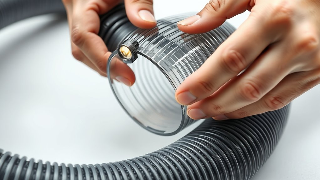 clear hoses for optimal suction