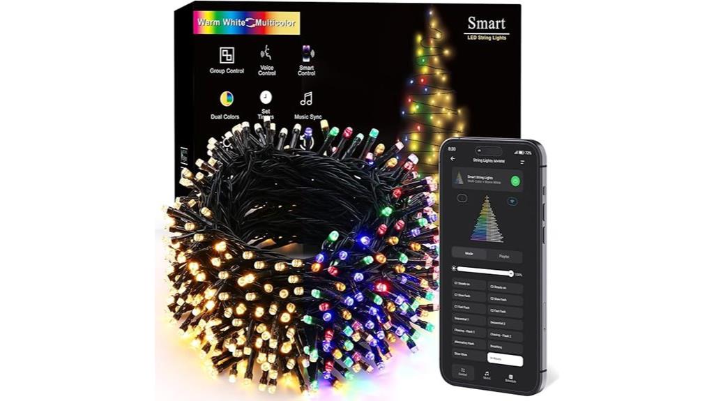 colorful 164ft led christmas lights