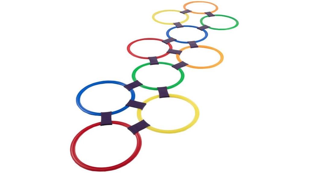 colorful hopscotch ring game