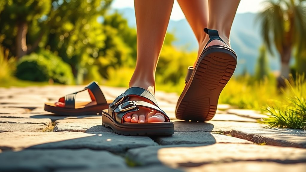 comfortable supportive walking sandals
