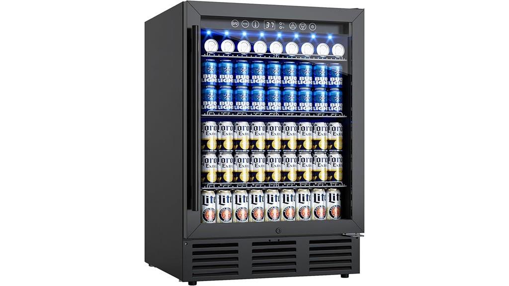 compact glass door beverage refrigerator