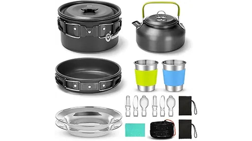 comprehensive camping cookware set