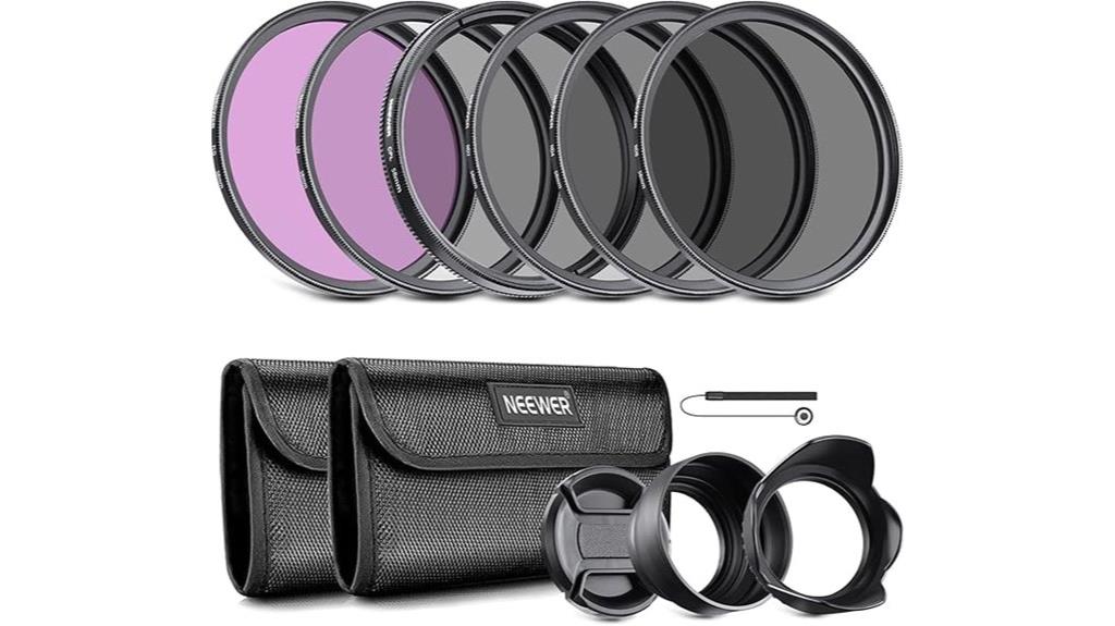 comprehensive dslr lens filter set