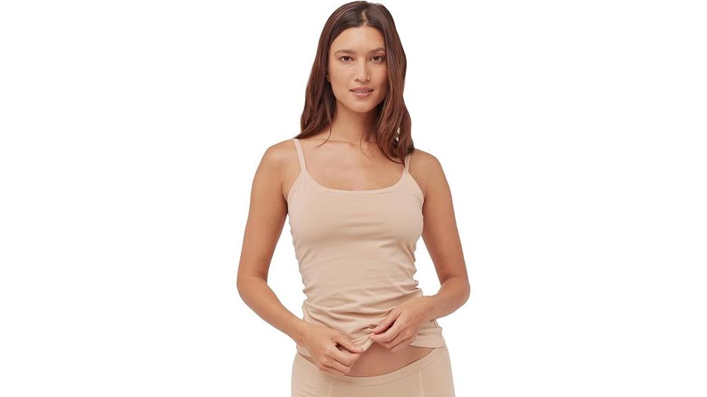 cotton camisole with shelf bra