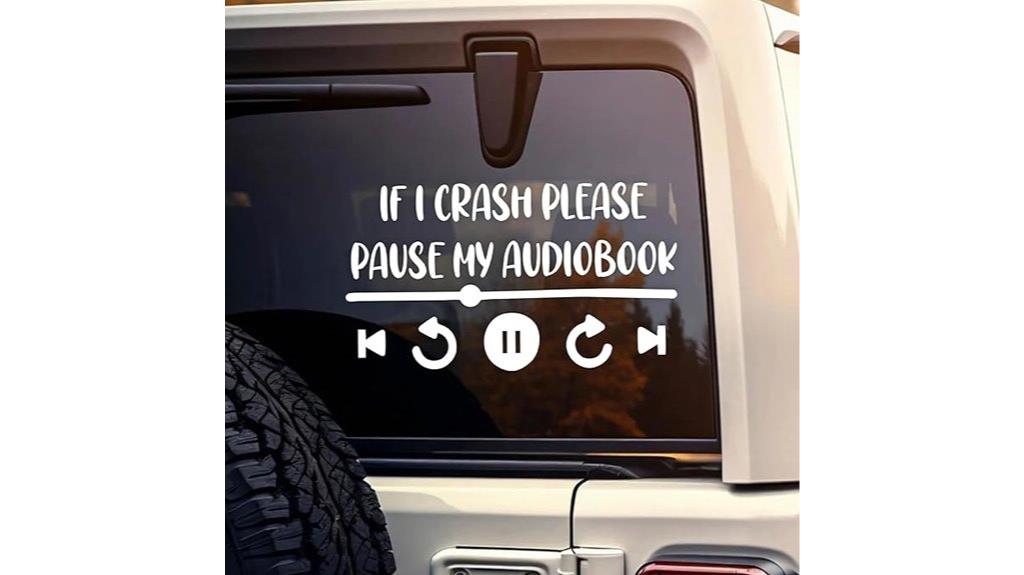 crash pause audiobook sticker