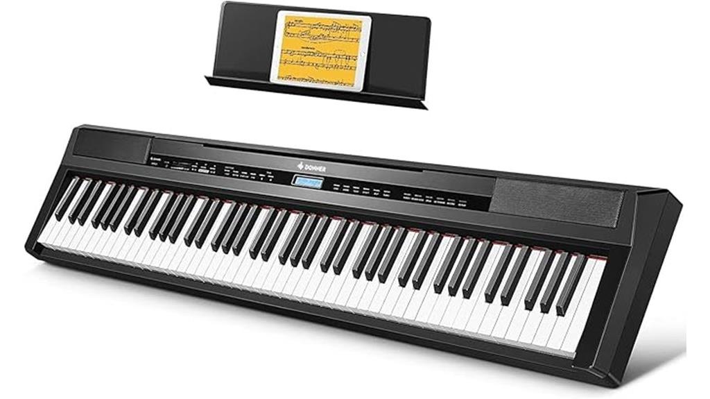 digital piano with 88 keys