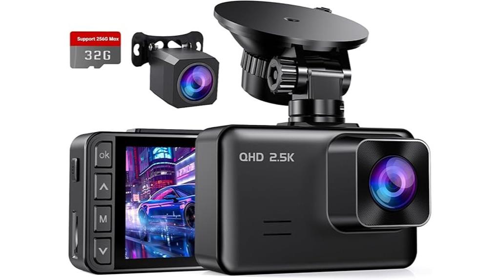 dual 2 5k and 1080p dashcams