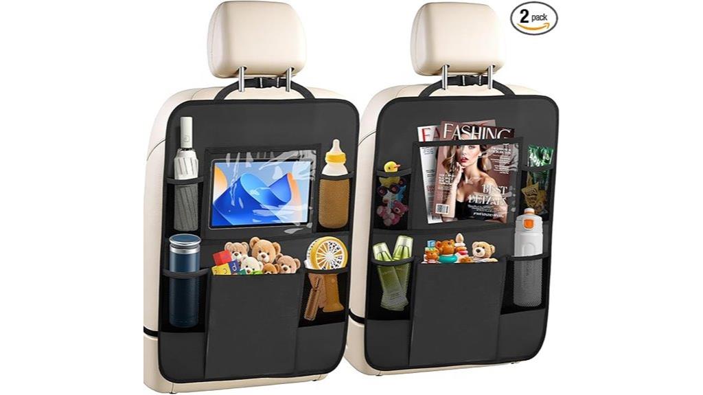 dual car organizer with tablet