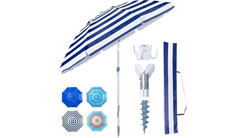 durable wind resistant beach umbrella