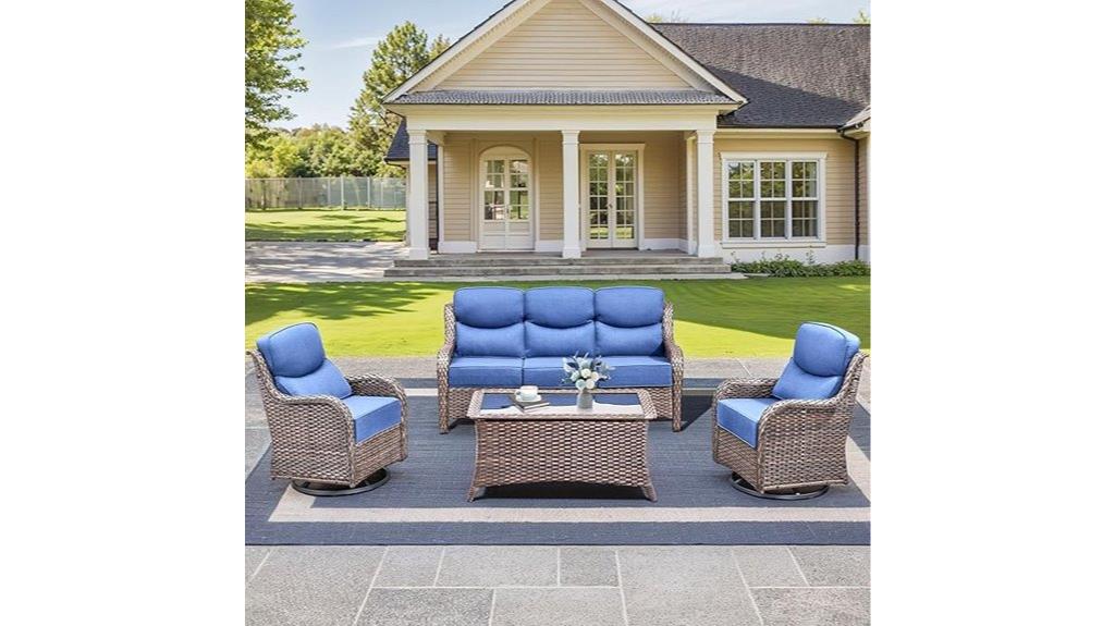 elegant four piece patio set