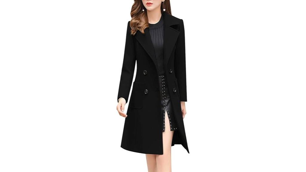 elegant wool blend coat