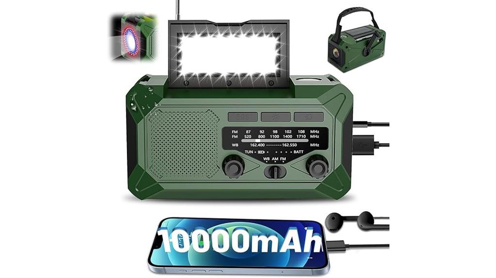 emergency radio with flashlight