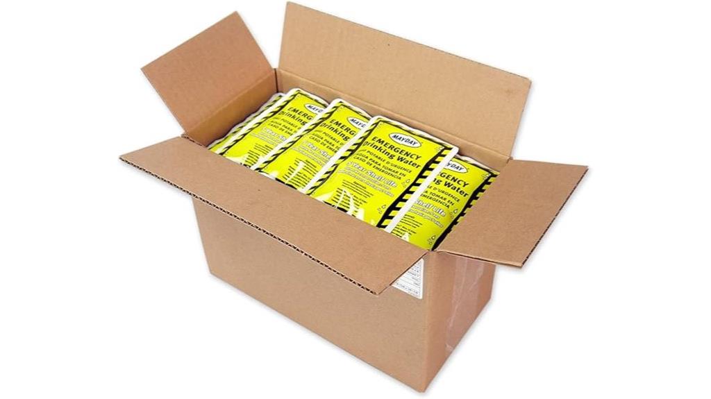 emergency water pouches 50 pack