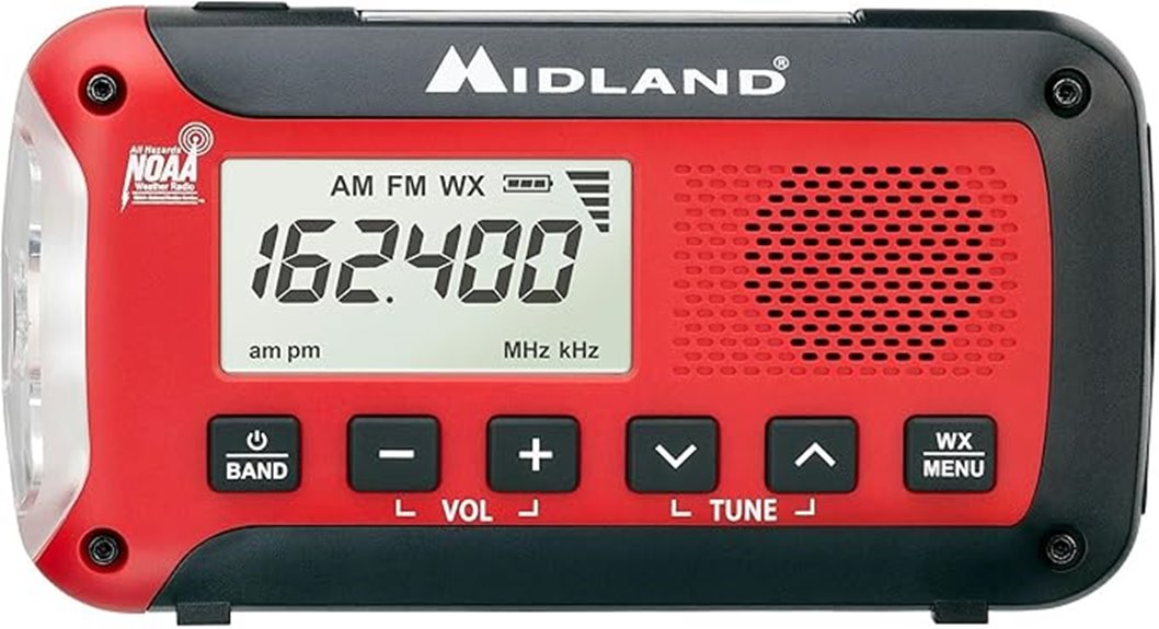 emergency weather radio with flashlight