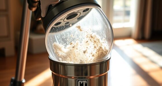 emptying vacuum bins safely