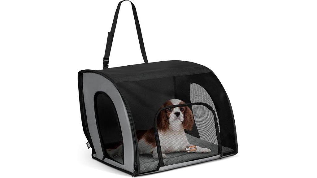 enclosed dog car seat