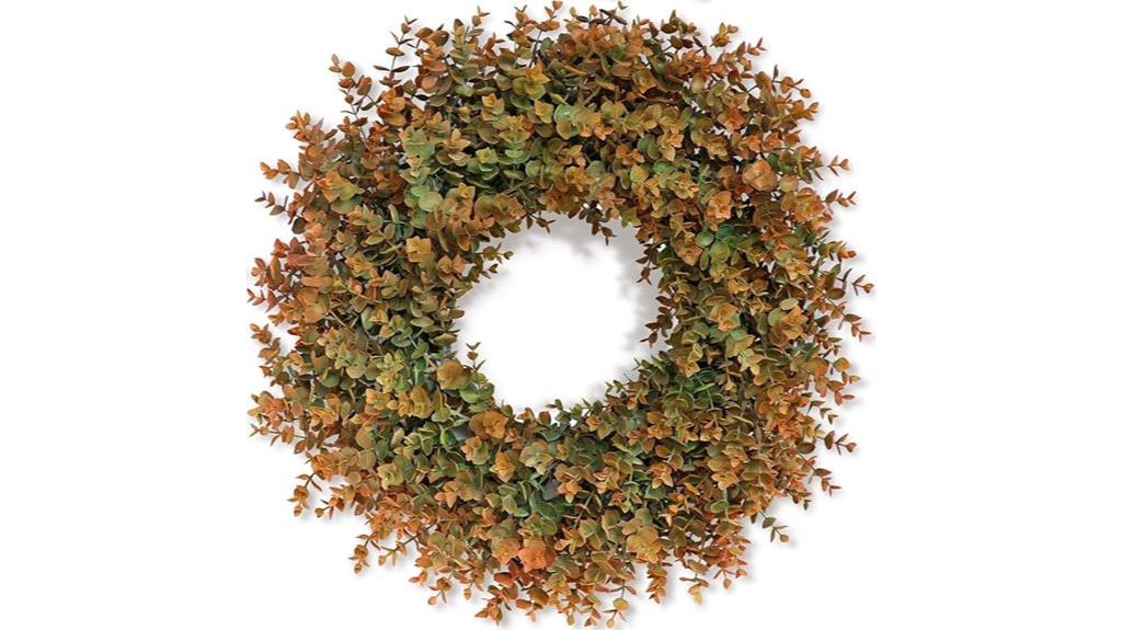fall boxwood wreath decor