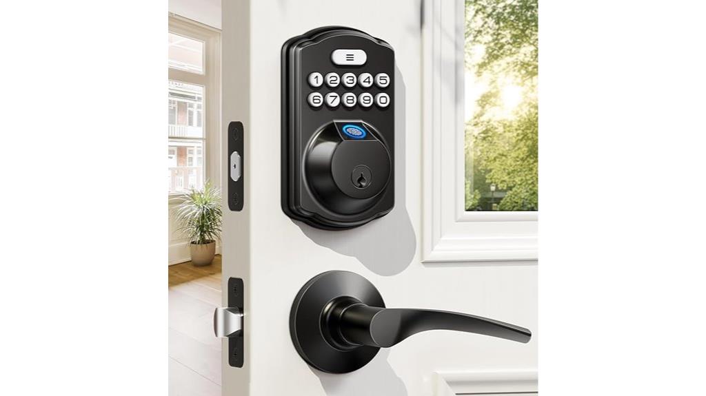 fingerprint door lock with handles