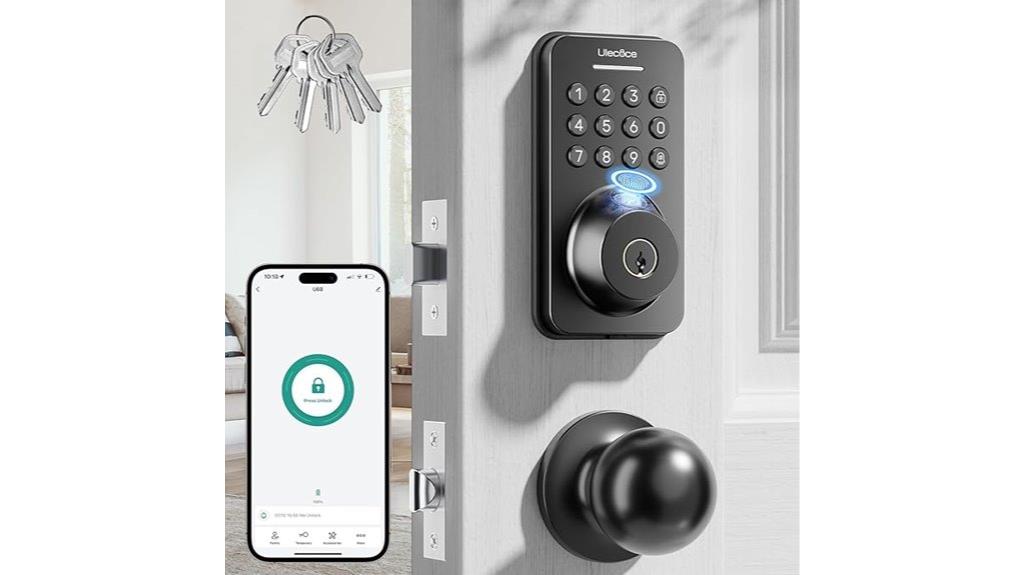 fingerprint keypad door lock