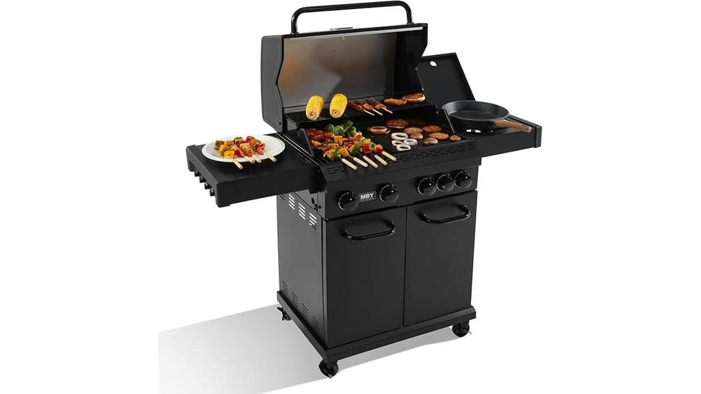 four burner propane grill